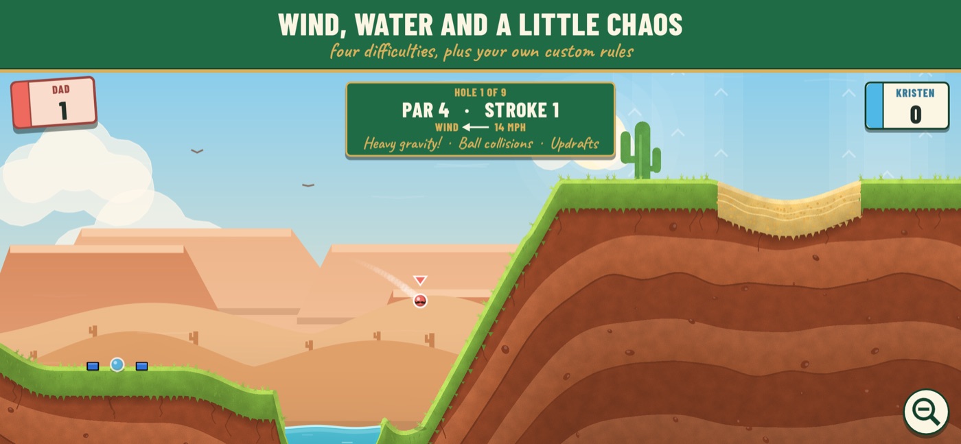 A desert hole on Chaos with heavy gravity and updrafts